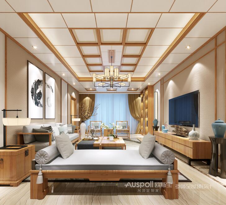 新中式風(fēng)格吊頂安裝效果圖